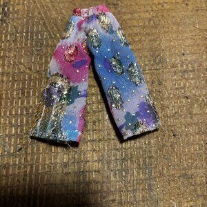 Topper Dawn doll clothes Montgomery Wards tye dye pants silver metallic